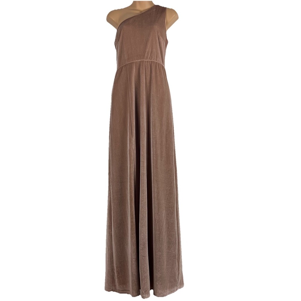 Baltic Born Womens One Shoulder Velvet Maxi Dress M Wedding Guest Event Holiday